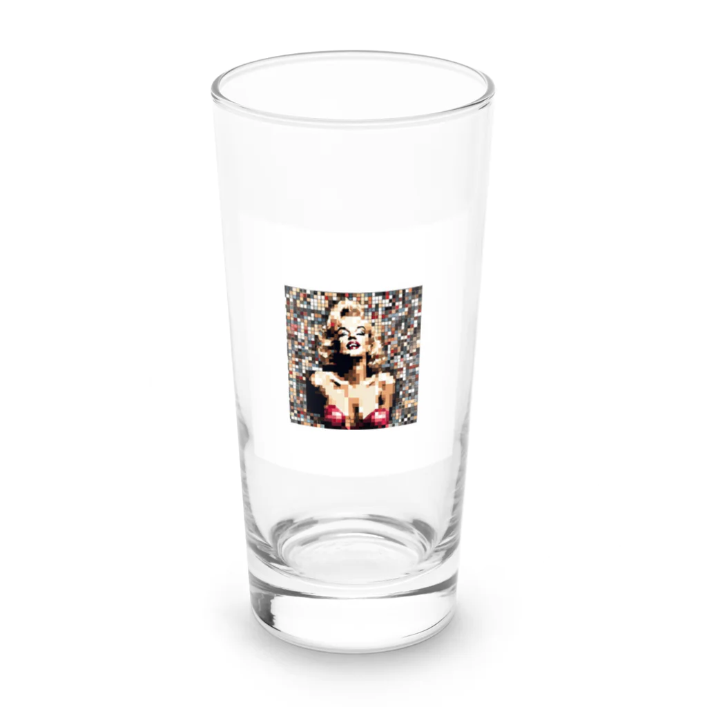 ninja-TbgM8oqsemjYのピクセルグラフィック Long Sized Water Glass :front