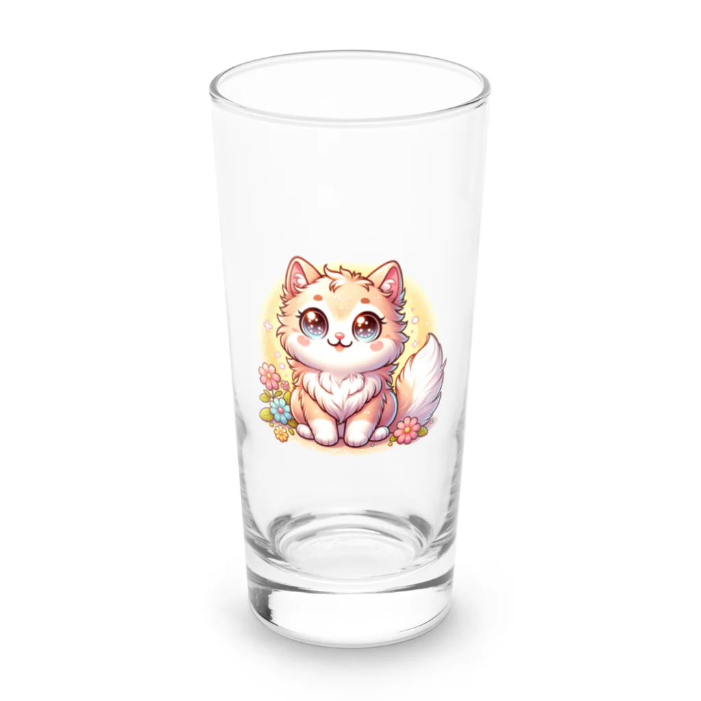 Nekko…🐾の可愛いにゃんこちゃん Long Sized Water Glass :front