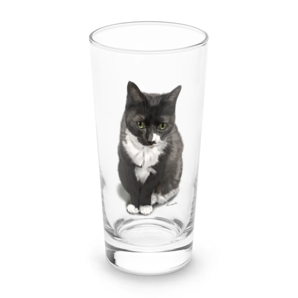 kinako-japanのくつした猫のくろみつ Long Sized Water Glass :front