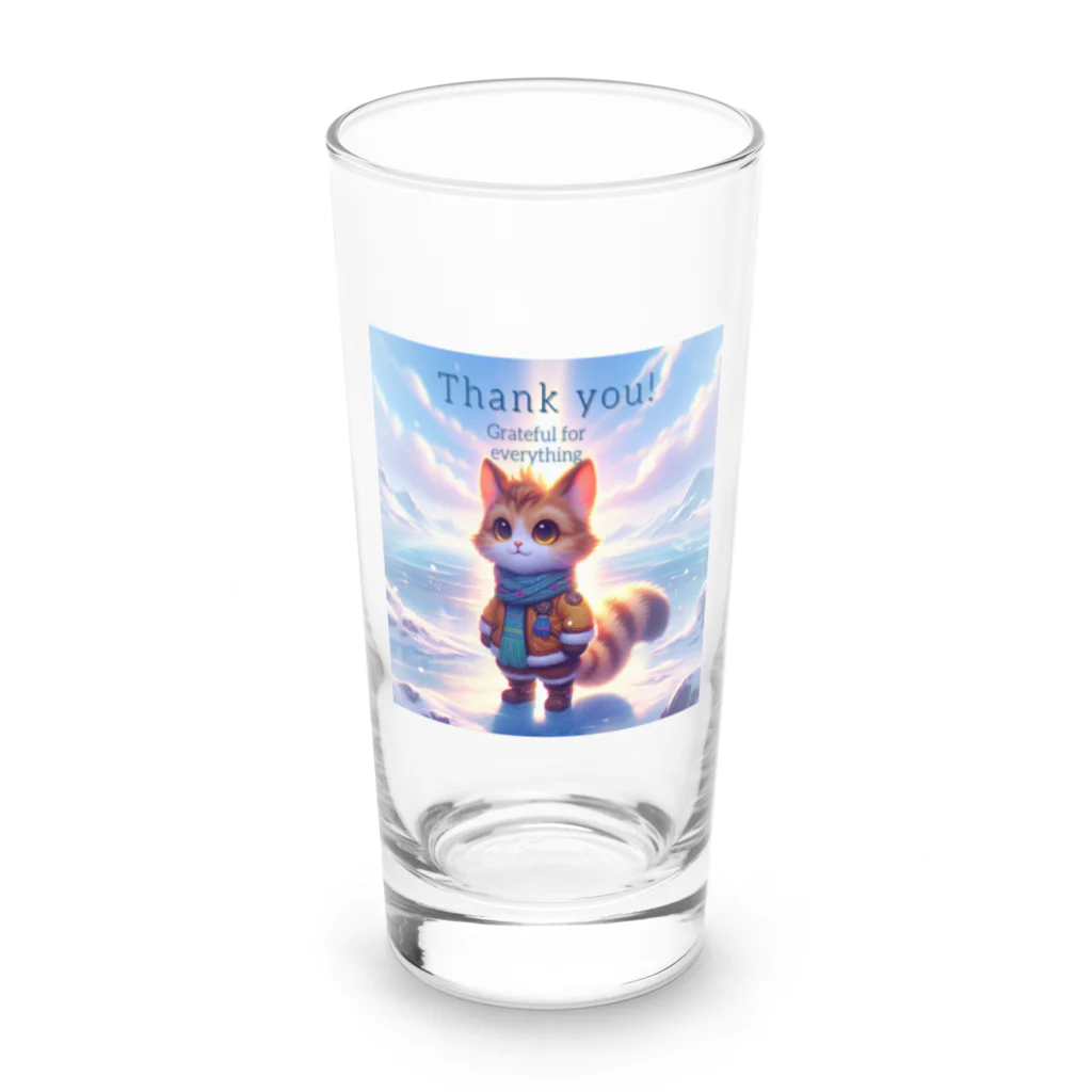 ビビりな番犬くんのふわふわフレンズ！にゃんこ Long Sized Water Glass :front