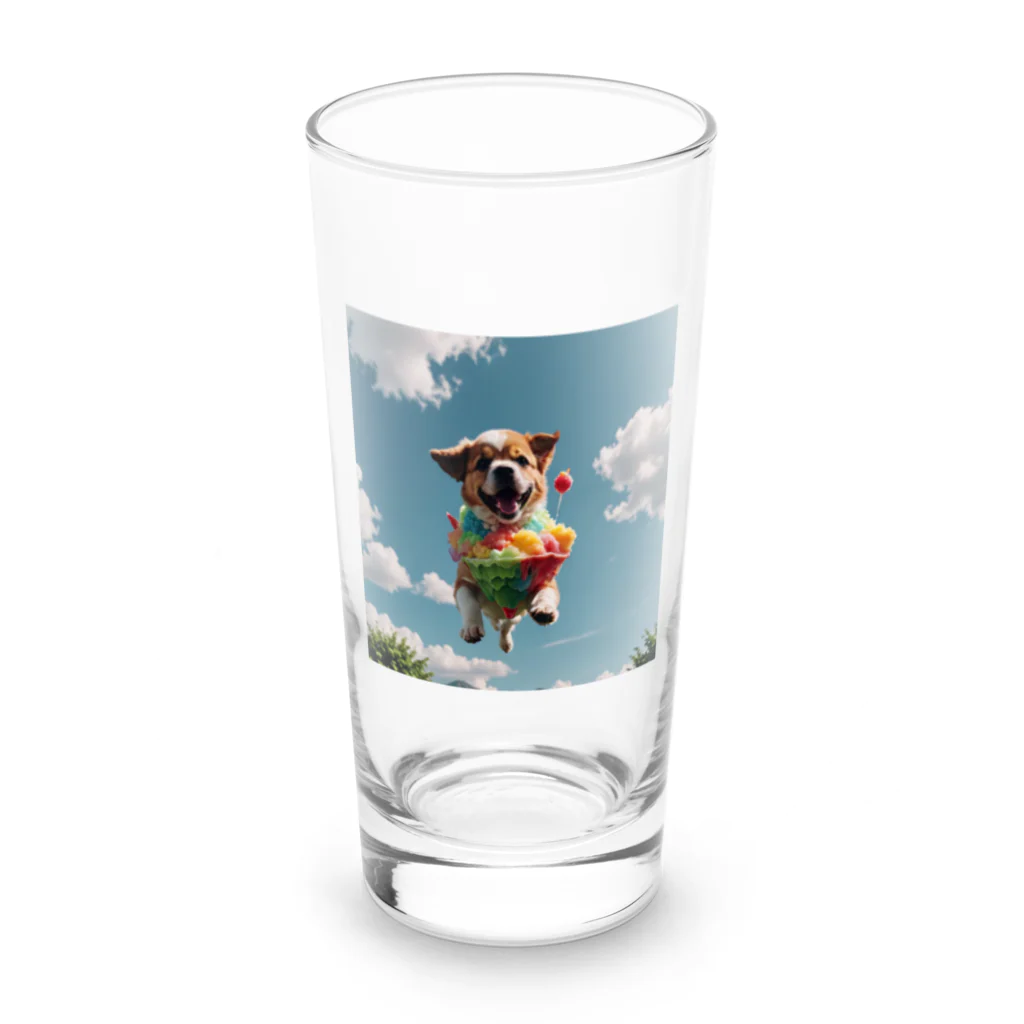 pezupezuの空飛ぶワンダフル犬 Long Sized Water Glass :front