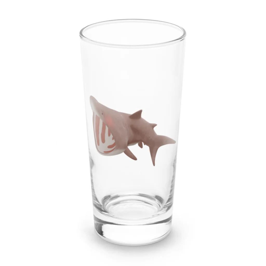 まろきめがぬのウバザメくん！ Long Sized Water Glass :front