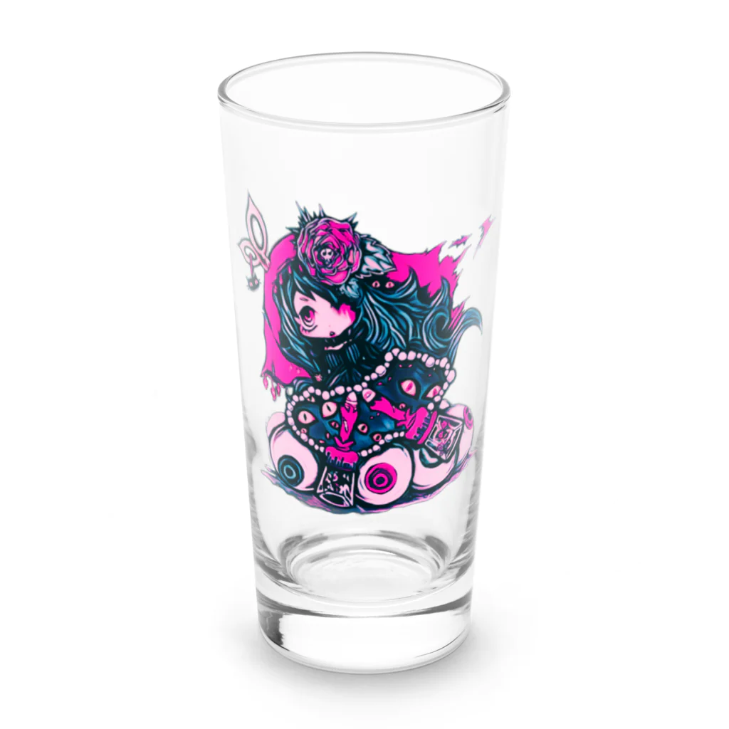 Bitter Sweet Devil's のシザー×ﾋﾟﾝｸ Long Sized Water Glass :front