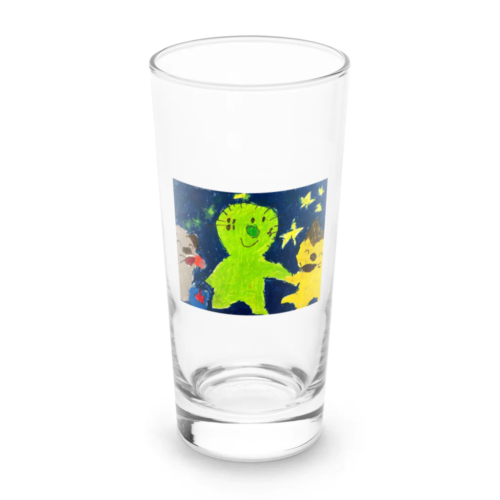 魚好きあつまれ！#かまととちゃん　#かまぼこママのぜん太くんのおともだち Long Sized Water Glass :front