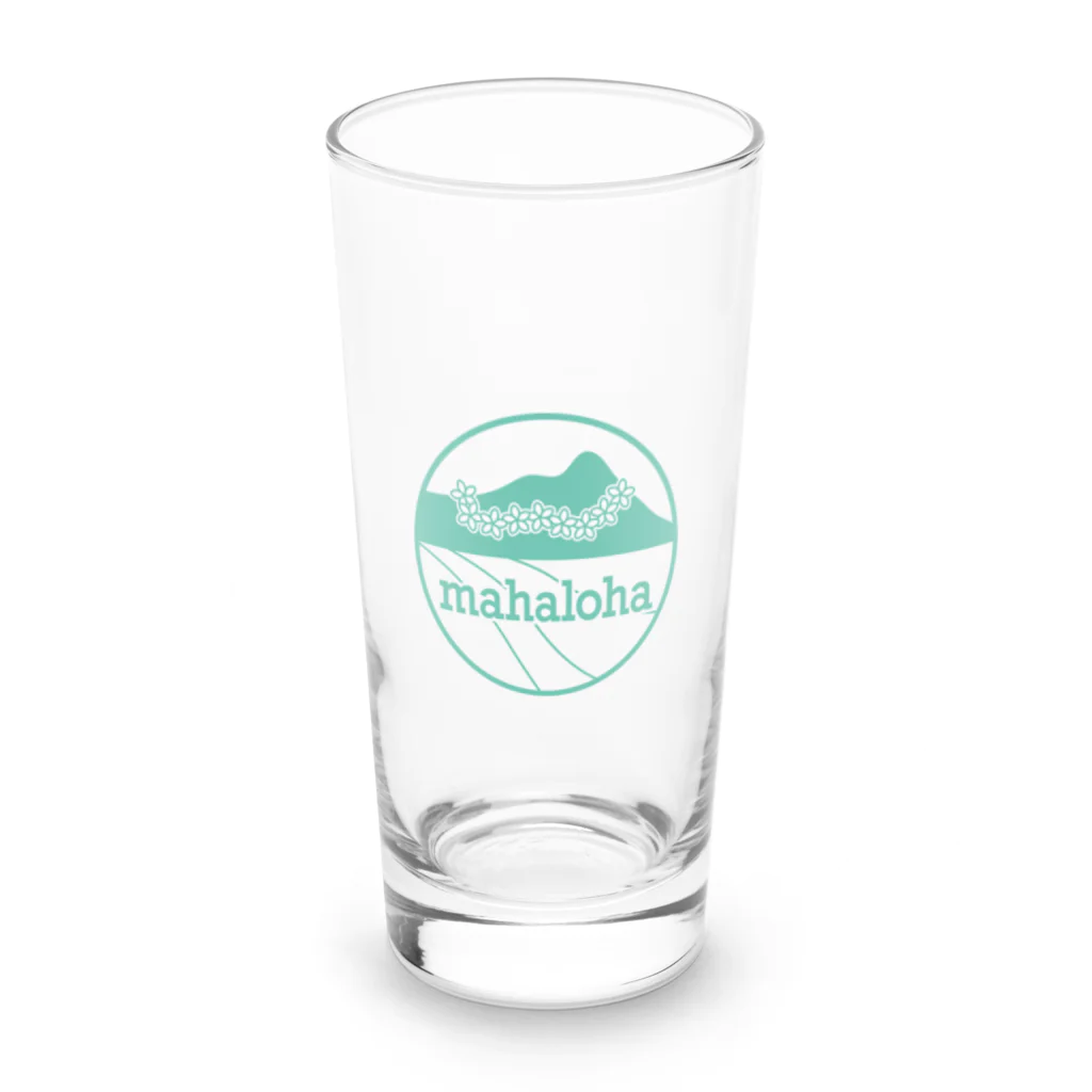 mahaloha808のmahaloha 丸ロゴ Long Sized Water Glass :front