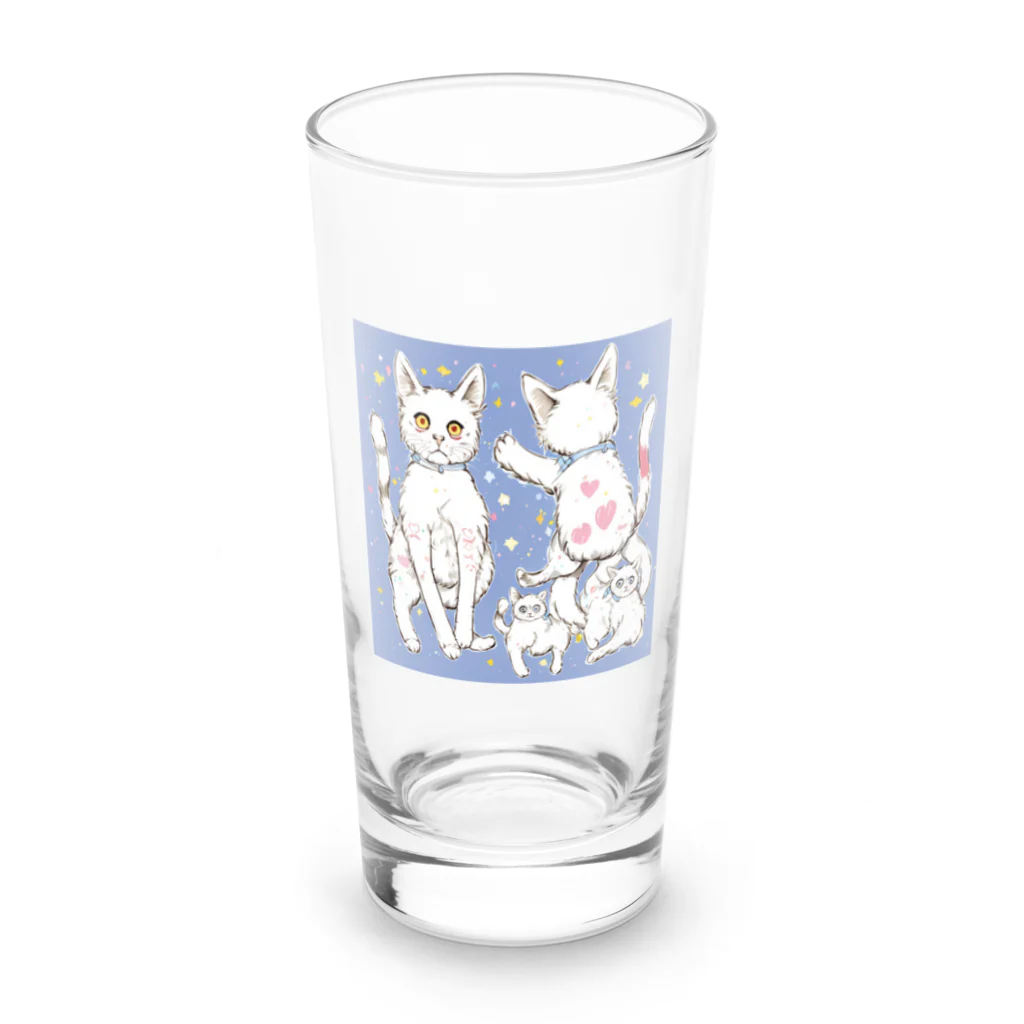 pon_gashiの可愛いだけじゃない！ ガンギマリ猫の魅力満載！ Long Sized Water Glass :front