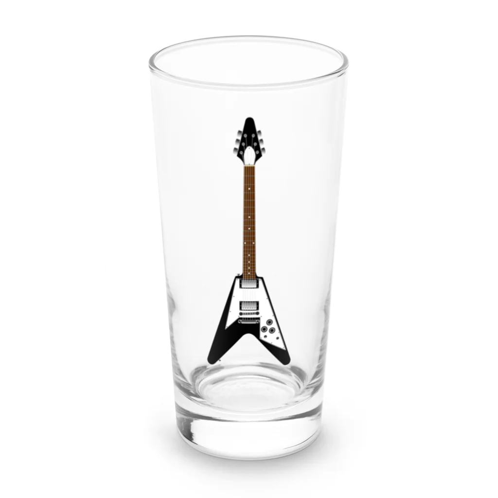 電気鉛筆工房のVギター（縦） Long Sized Water Glass :front