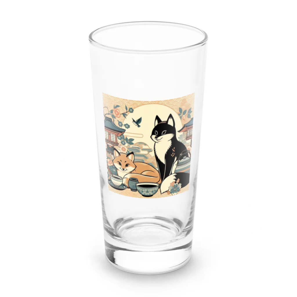 明鏡止水のキョウとニャミ Long Sized Water Glass :front