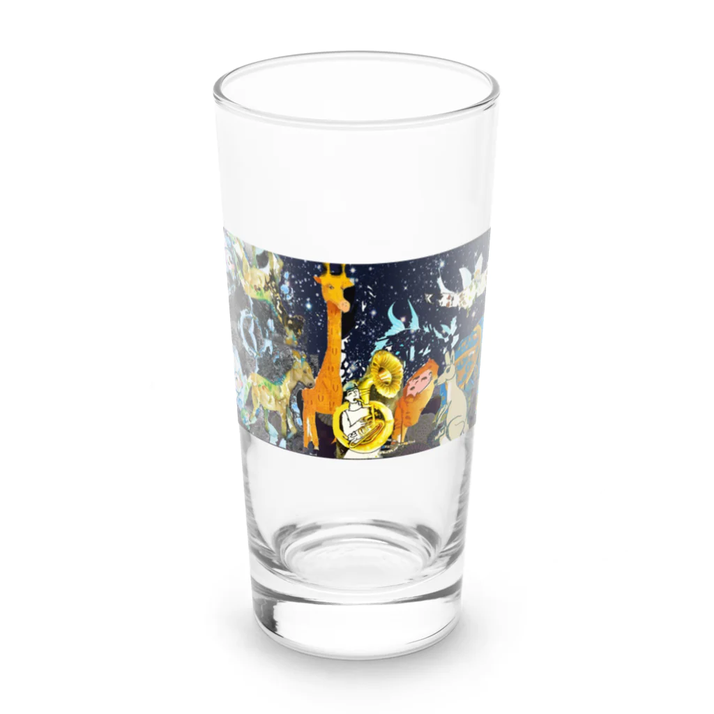 Kazusanの生きてるものの行進  夜 Long Sized Water Glass :front