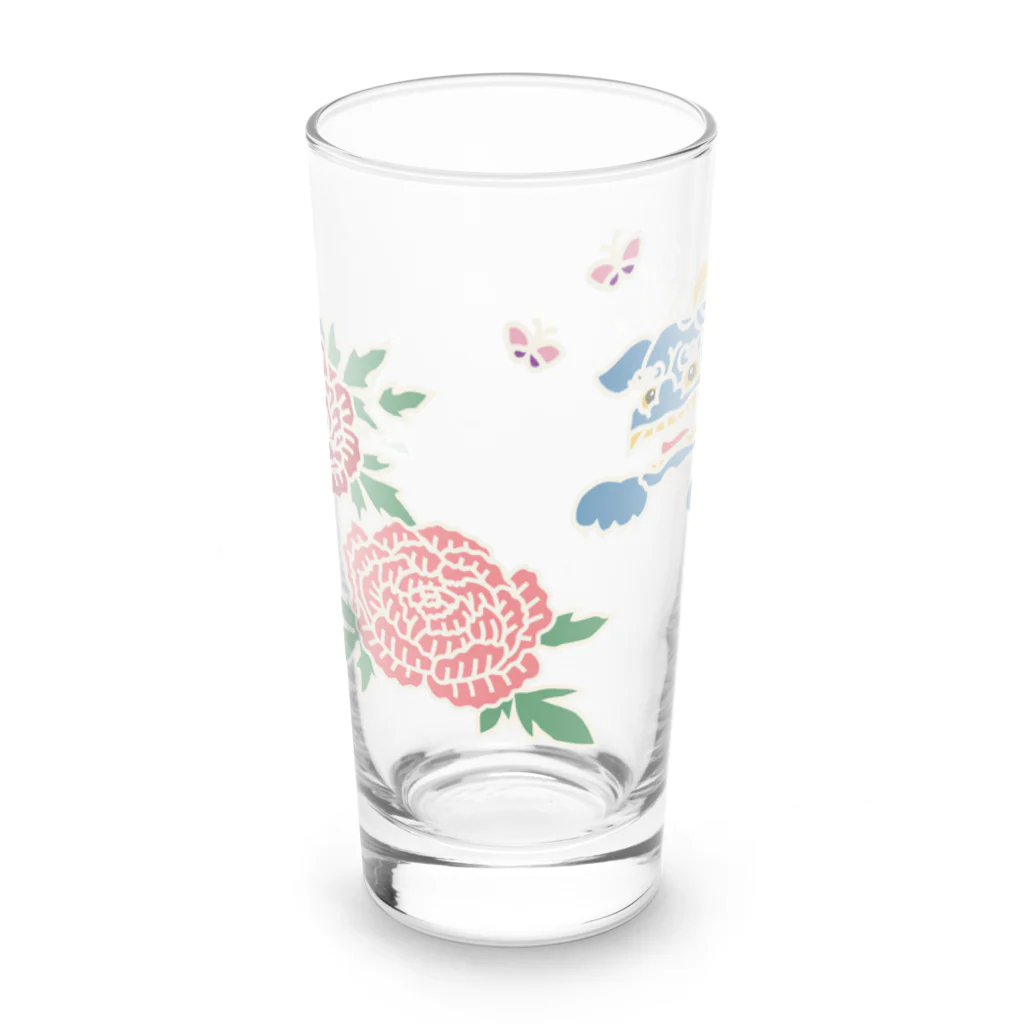 nanaqsaの獅子と牡丹 Long Sized Water Glass :front