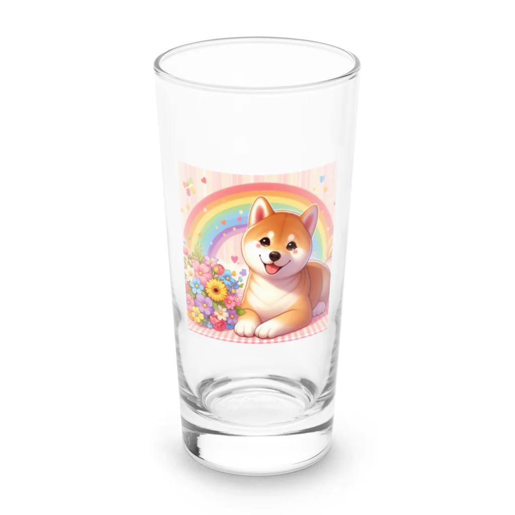 癒しのショップの夢の中の柴犬 Long Sized Water Glass :front