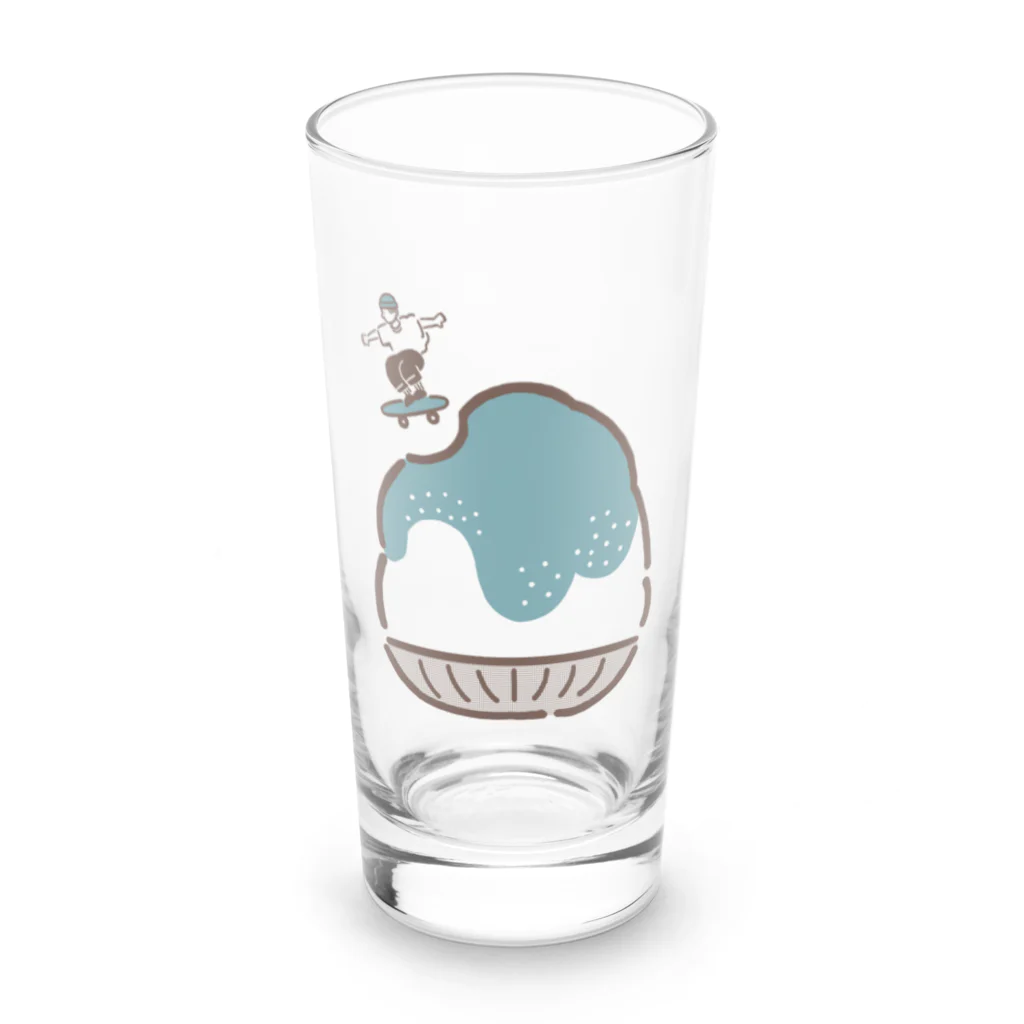 ぴー助（さいとうぴー）のトケナイカキゴオリ～チョコミント～ Long Sized Water Glass :front
