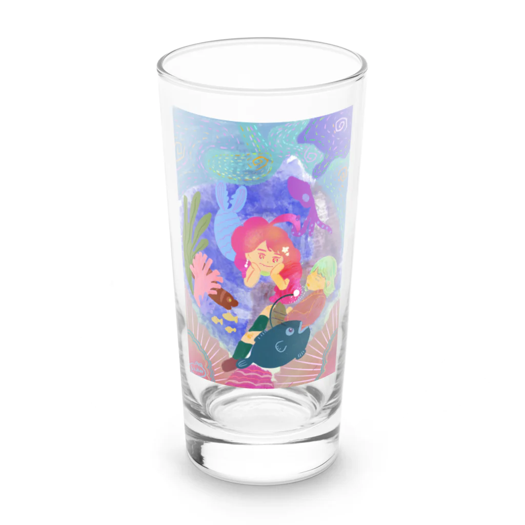 もふおみのマーメイド Long Sized Water Glass :front