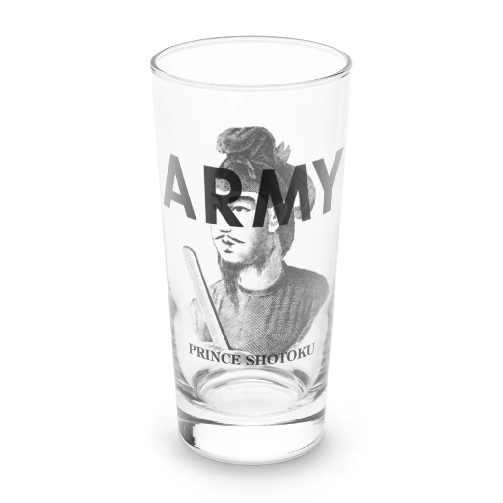 部屋とデニムとわたしのU.S.ARMYな聖徳太子さん Long Sized Water Glass :front