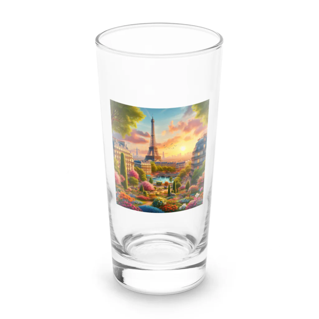 Colorfulのパリの街 Long Sized Water Glass :front