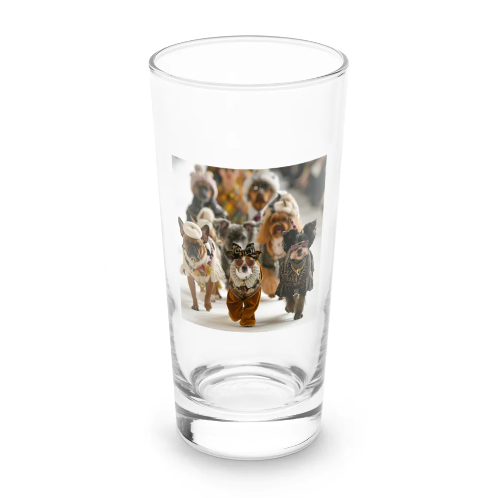 AQUAMETAVERSEのオシャレワンちゃん・パリコレ　Tomoe bb 2712 Long Sized Water Glass :front