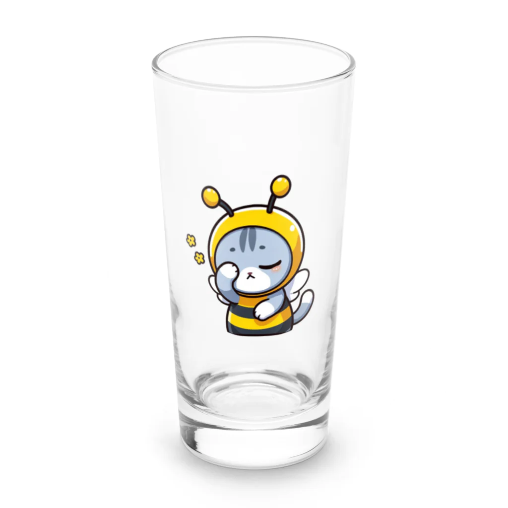 きぐるみあにまるず！の眠い目をこする着ぐるみネコ Long Sized Water Glass :front