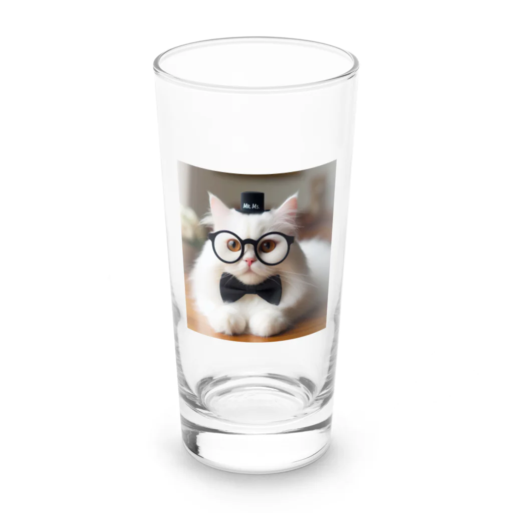 ai-AIの猫教授 Long Sized Water Glass :front