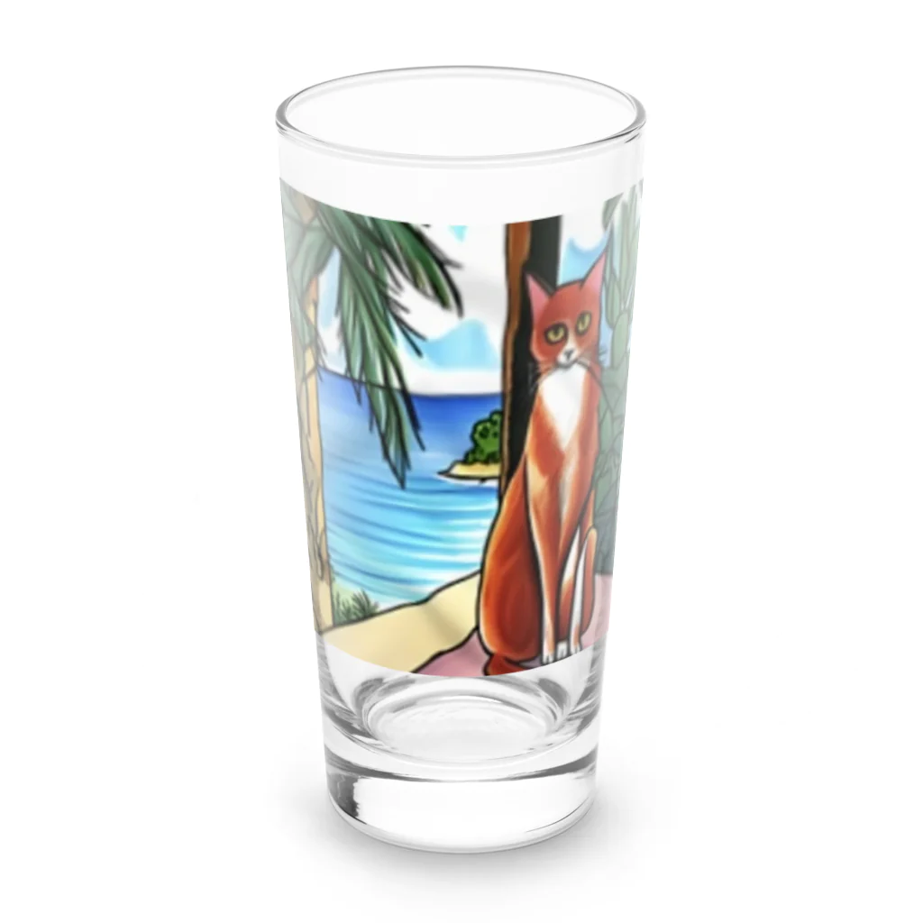 Ppit8のやっぱりリゾートは最高！ Long Sized Water Glass :front