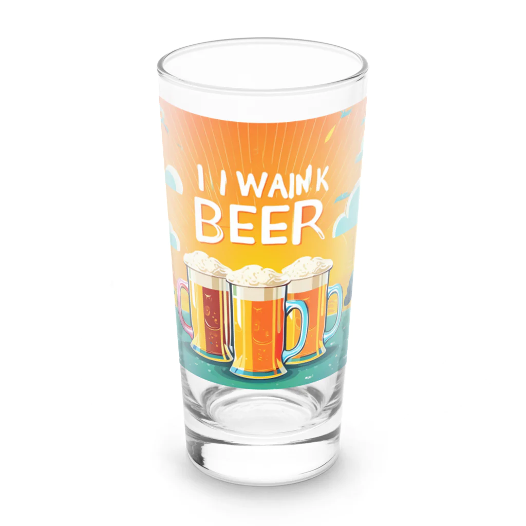 山田綾の夏到来ビールグッズ！Beerで皆で盛り上がろう！ Long Sized Water Glass :front