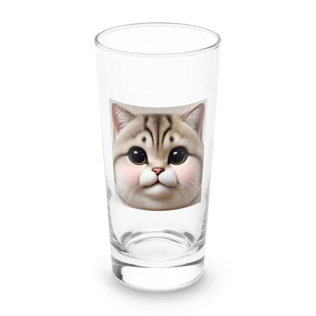 ngsonlineshopの最強可愛いデブ猫 Long Sized Water Glass :front