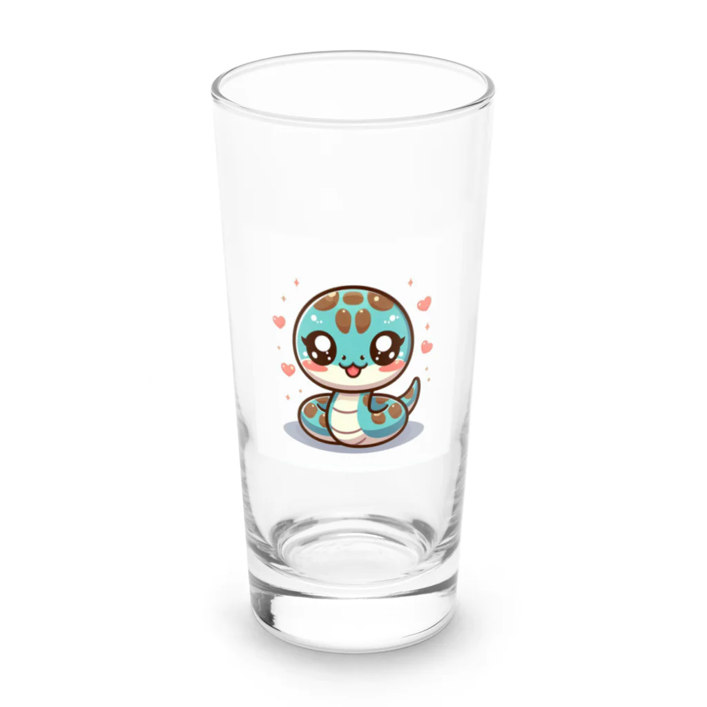 Sin-nonの可愛いヘビのキャラクターグッズです。 Long Sized Water Glass :front