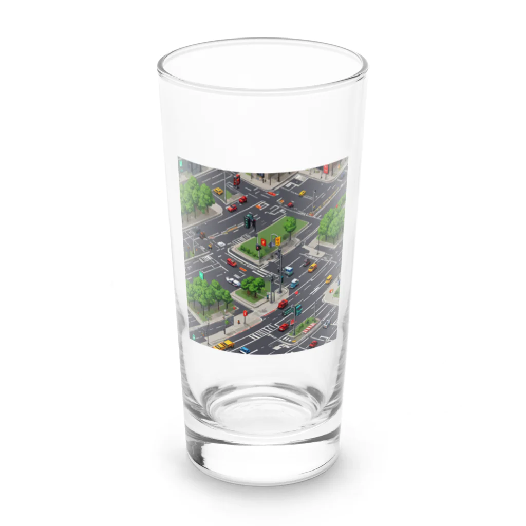 ft141104の「都会の信号 道路マップ」 Long Sized Water Glass :front