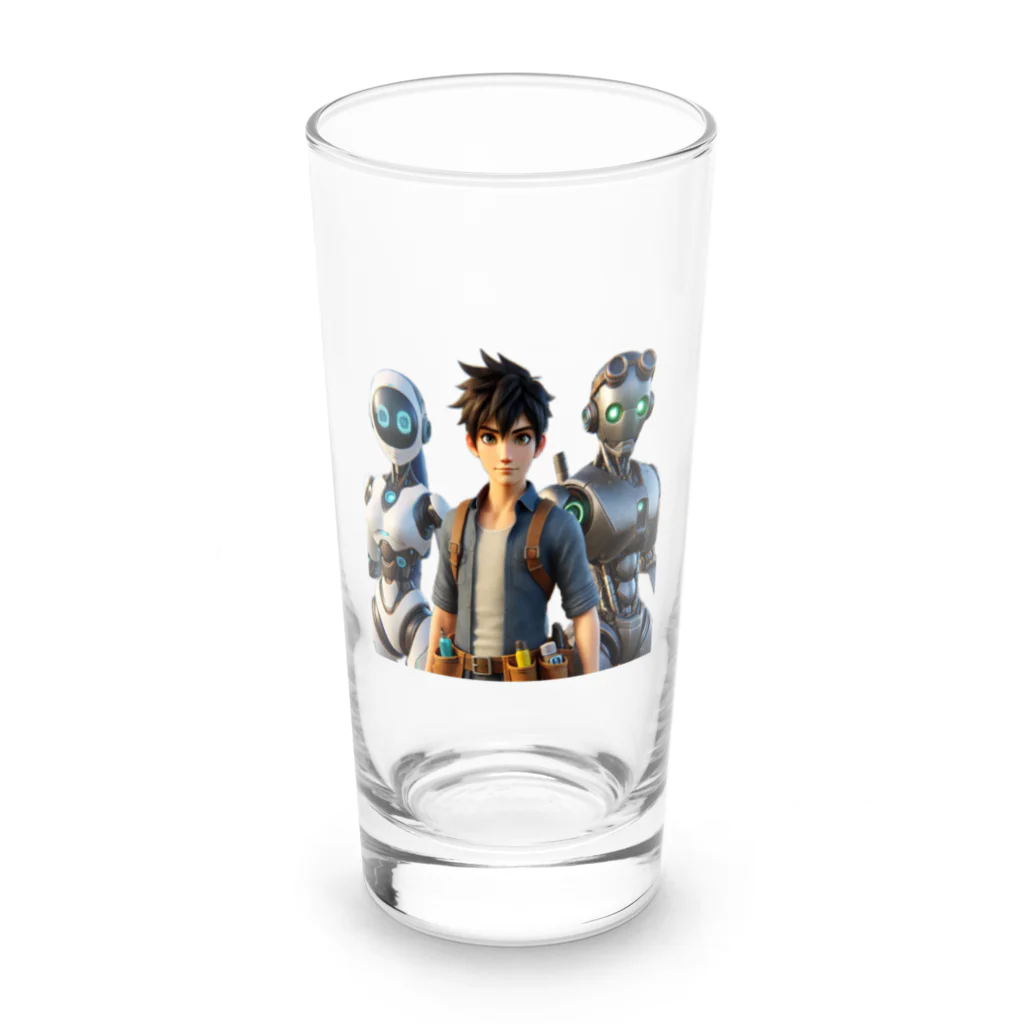 ETOWA_TOWAの未来都市のロボットたち Long Sized Water Glass :front