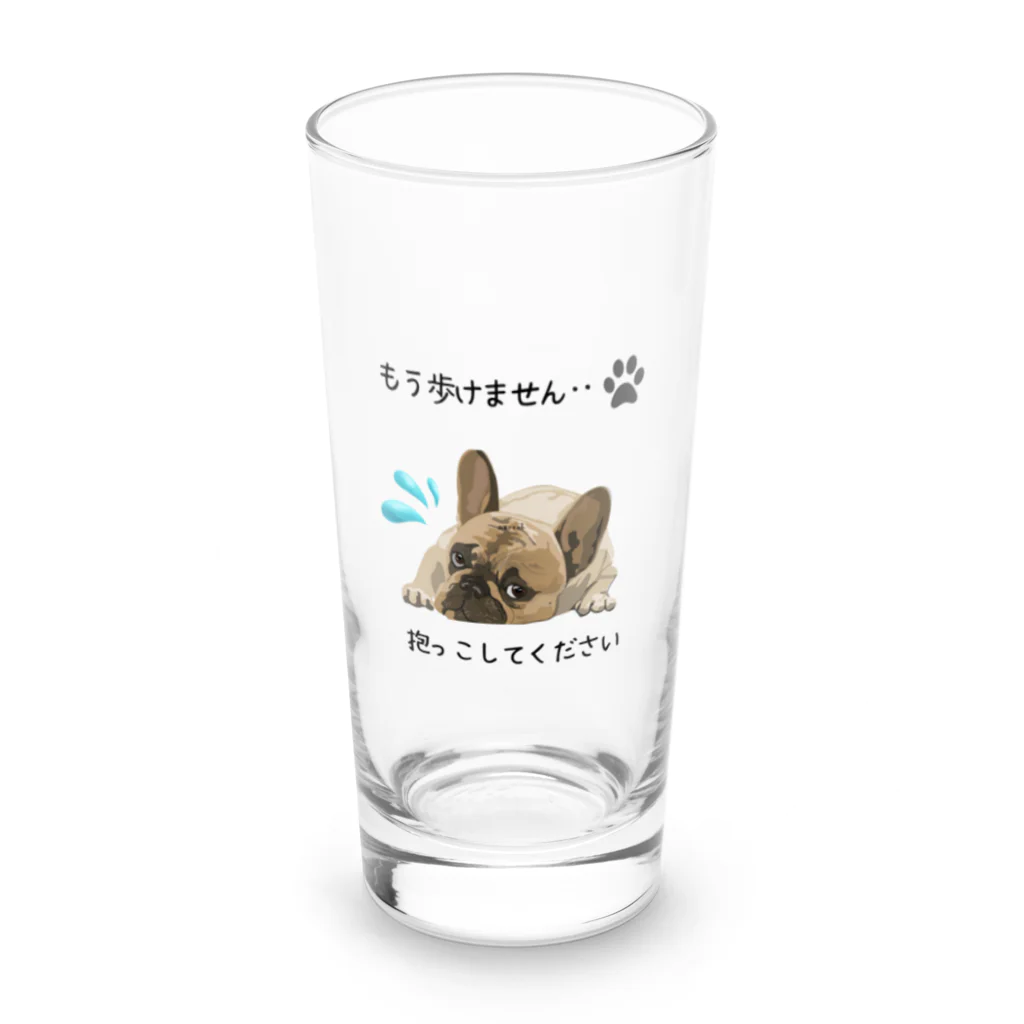 kyoko_designroomの抱っこしてほしい犬 Long Sized Water Glass :front