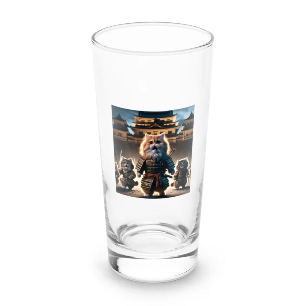 もふもふ日本史のねこ　出陣 Long Sized Water Glass :front