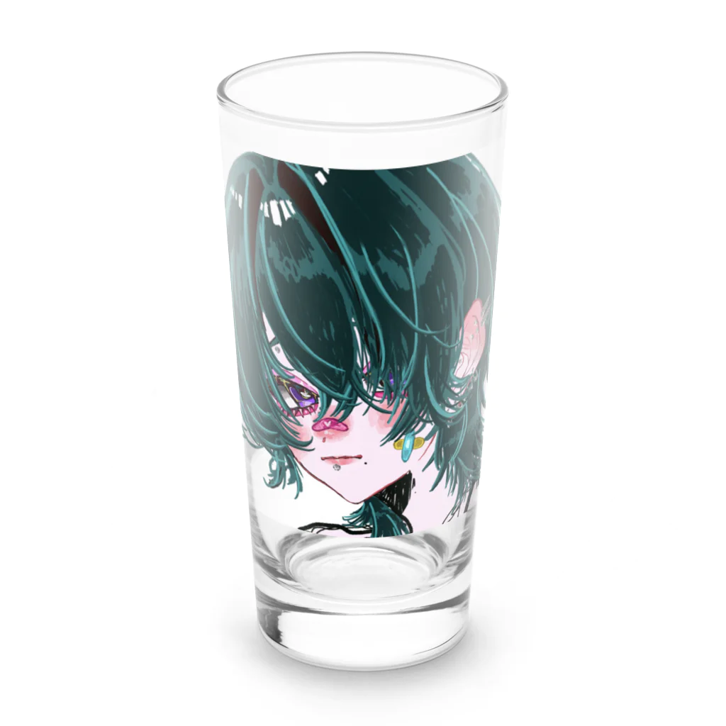 甘崎41.のウルフ少年 Long Sized Water Glass :front