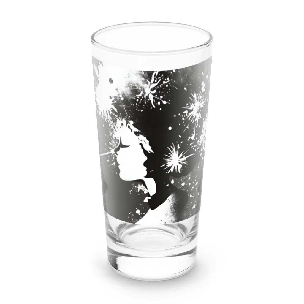 8890のスプレーアート Long Sized Water Glass :front