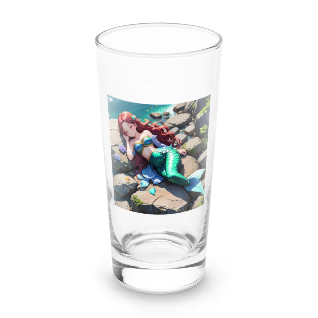 ぴよぴよショップの人魚姫のお昼寝 Long Sized Water Glass :front
