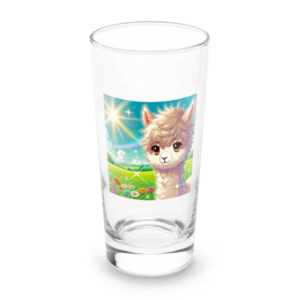 DQ9 TENSIのアニメ風アルパカ Long Sized Water Glass :front