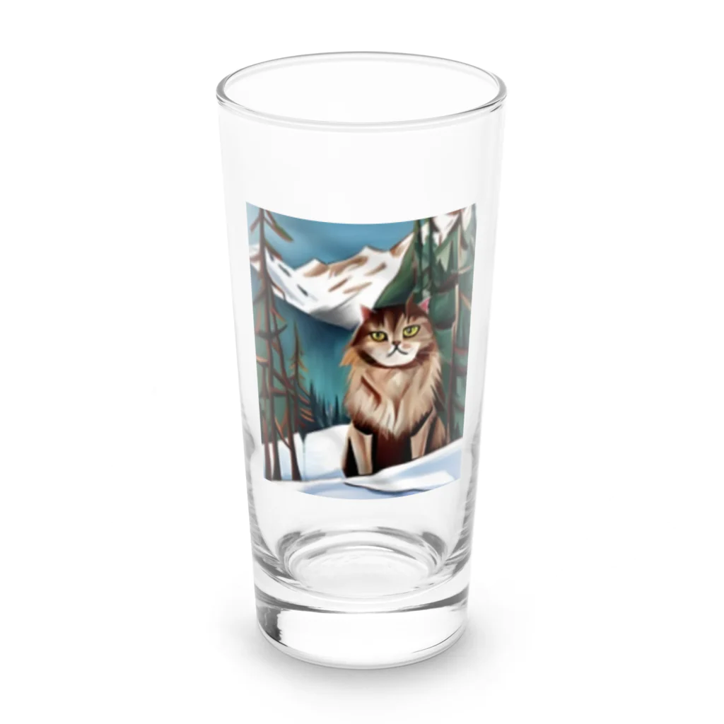 Ppit8のI live in Snow Mountain. Long Sized Water Glass :front