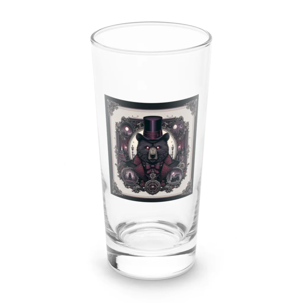 ３月ドラゴンのクマ紳士Ａ Long Sized Water Glass :front