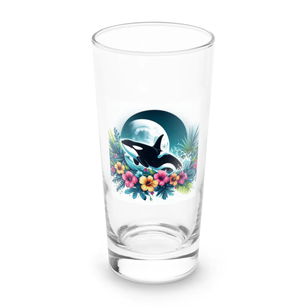 ココナッツアイランド©️のシャチ Long Sized Water Glass :front