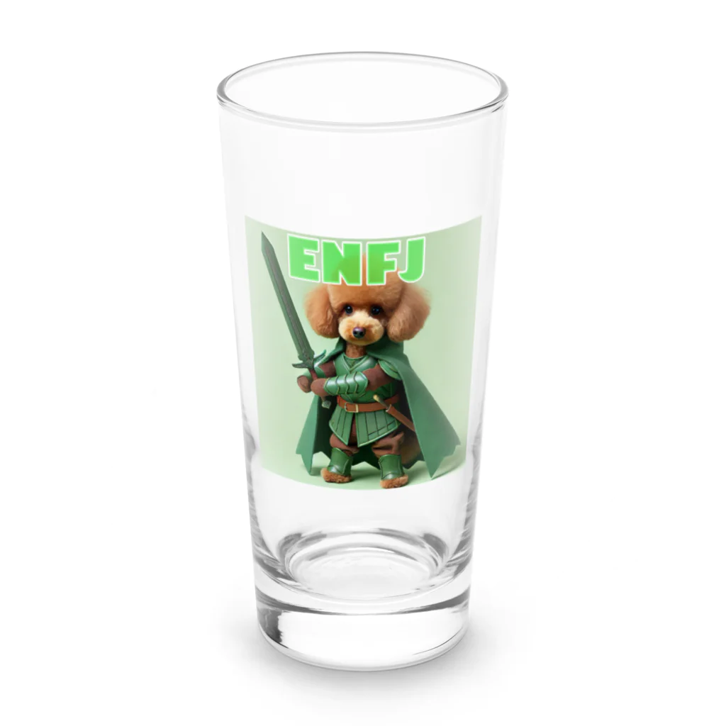 MsArtShopのENFJのトイプードル Long Sized Water Glass :front