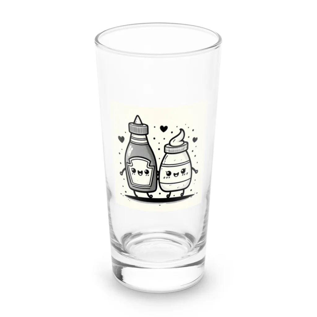 chirimenjarincoのケチャとマヨものくろ Long Sized Water Glass :front