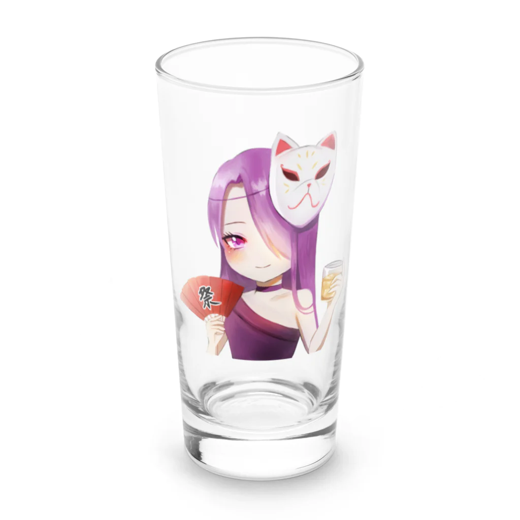 乾杯がーるずSHOPのKanpaiGirl「夏祭りちゃん」グラス Long Sized Water Glass :front