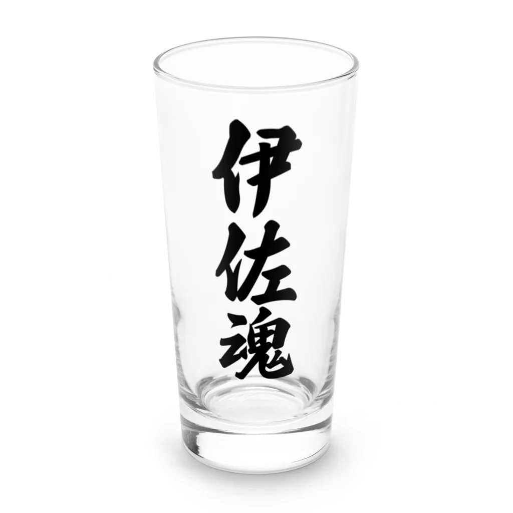 着る文字屋の伊佐魂 （地元魂） Long Sized Water Glass :front