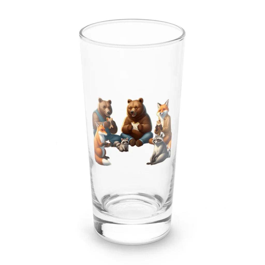 cazlandの"くまコンあらいのファンタジー会議" Long Sized Water Glass :front