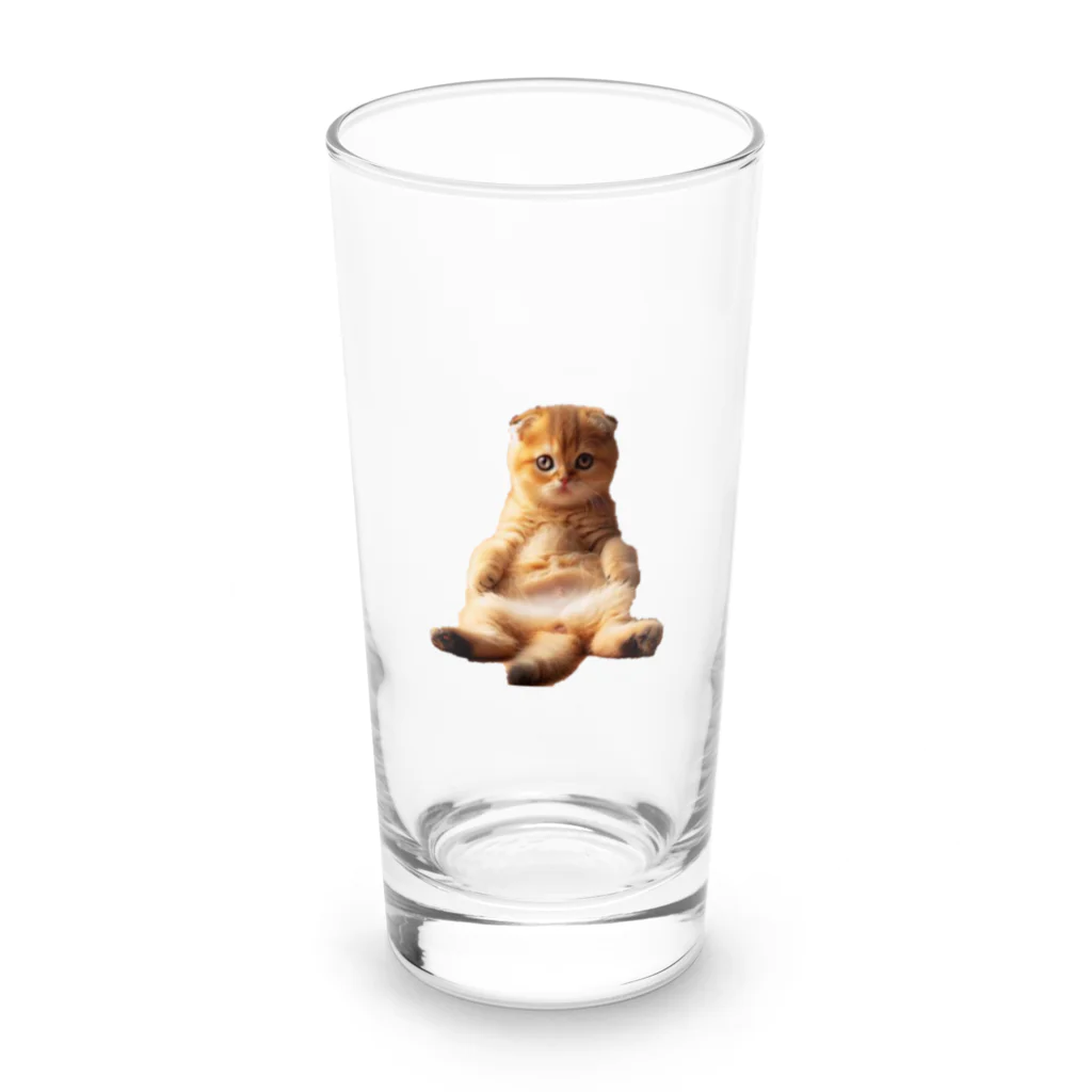 フルヤのくつろぐスコティッシュフォールド Long Sized Water Glass :front