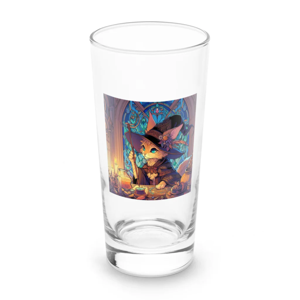 nico251の魔法の杖を持った猫 Long Sized Water Glass :front