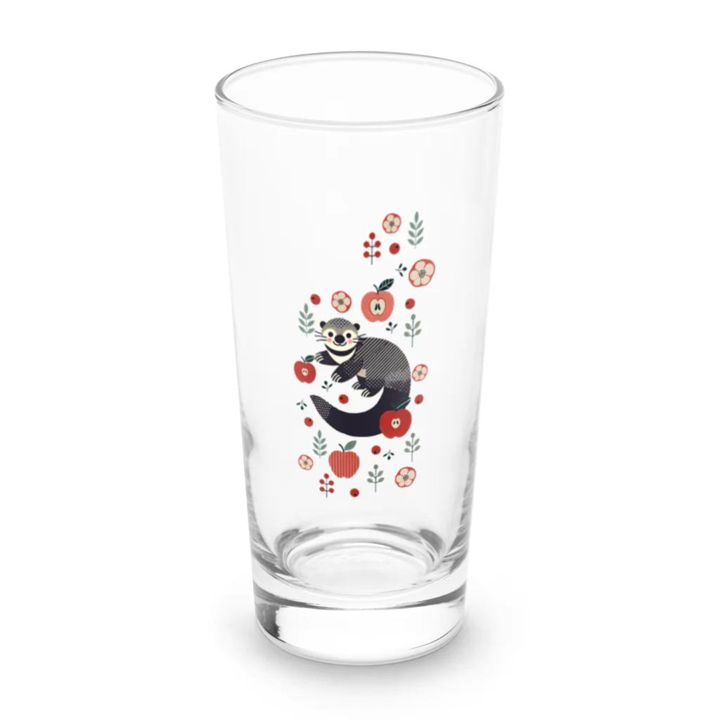 ビントロング🍿🐈‍⬛のりんご大好きビントロング Long Sized Water Glass :front