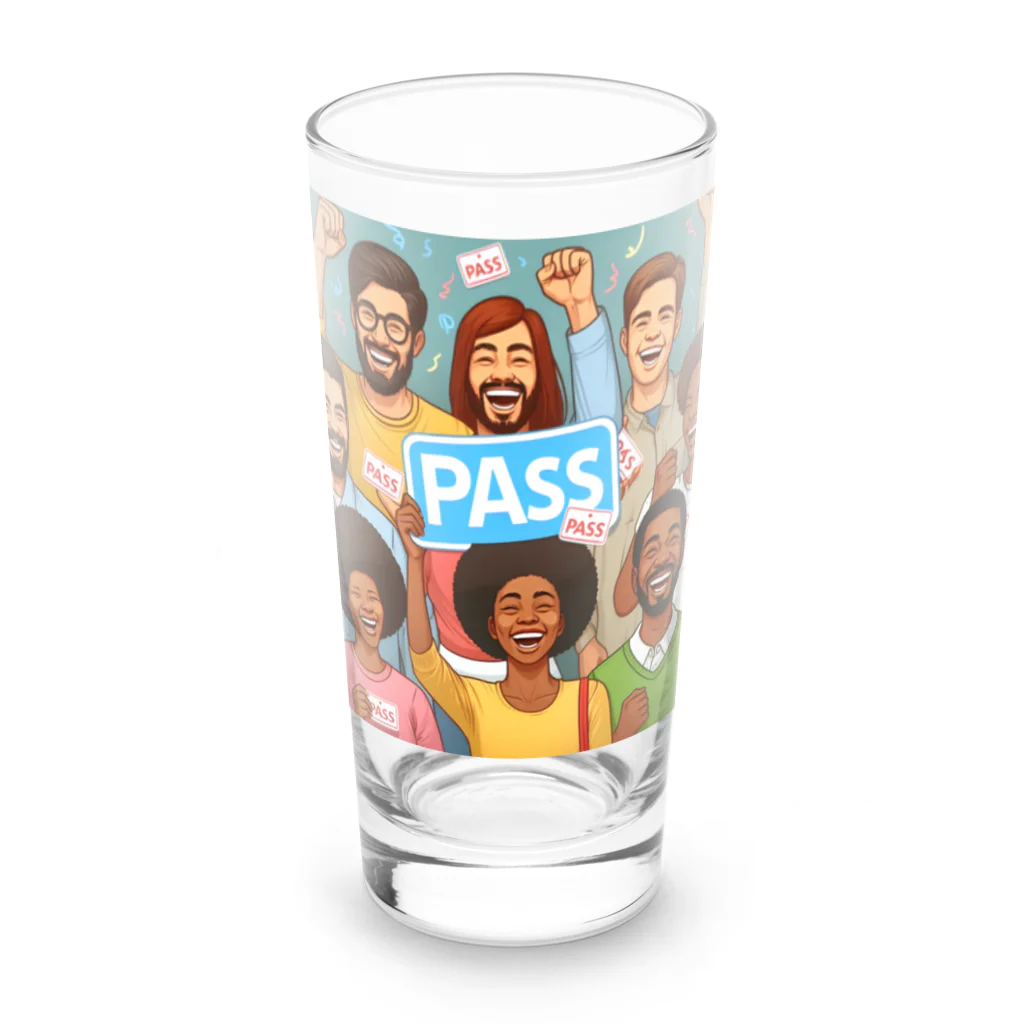 わっしょいの合格PASSED Long Sized Water Glass :front