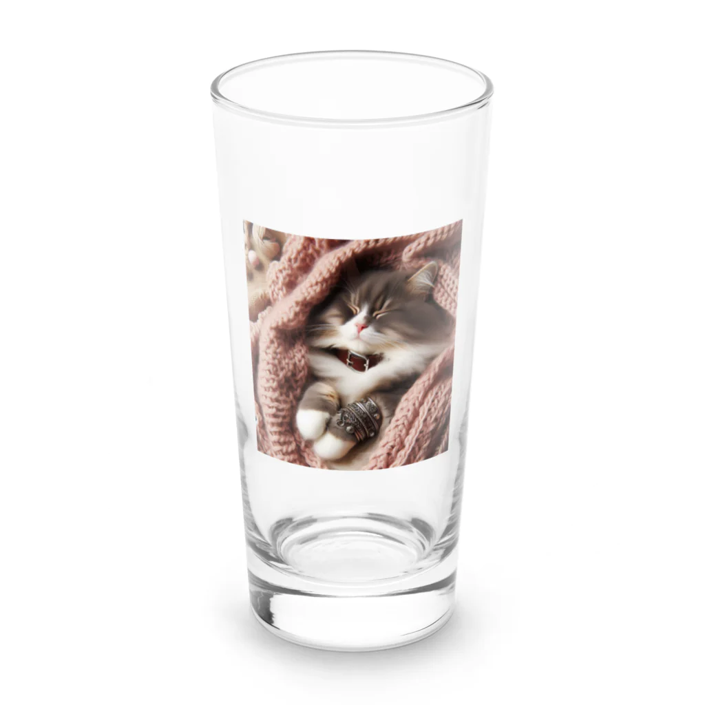 cat_smart_lifeの猫×睡眠×癒し Long Sized Water Glass :front