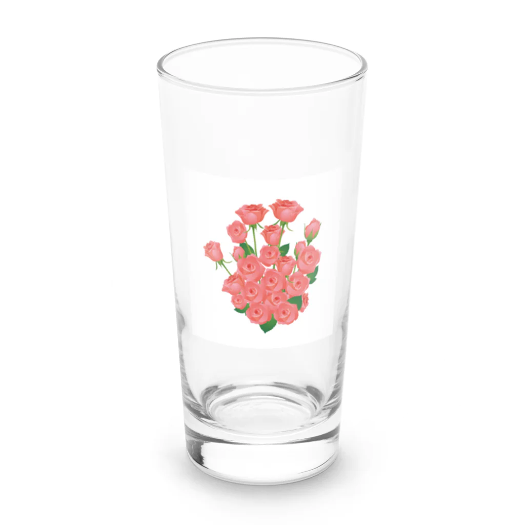 みさとの薔薇の花束 Long Sized Water Glass :front