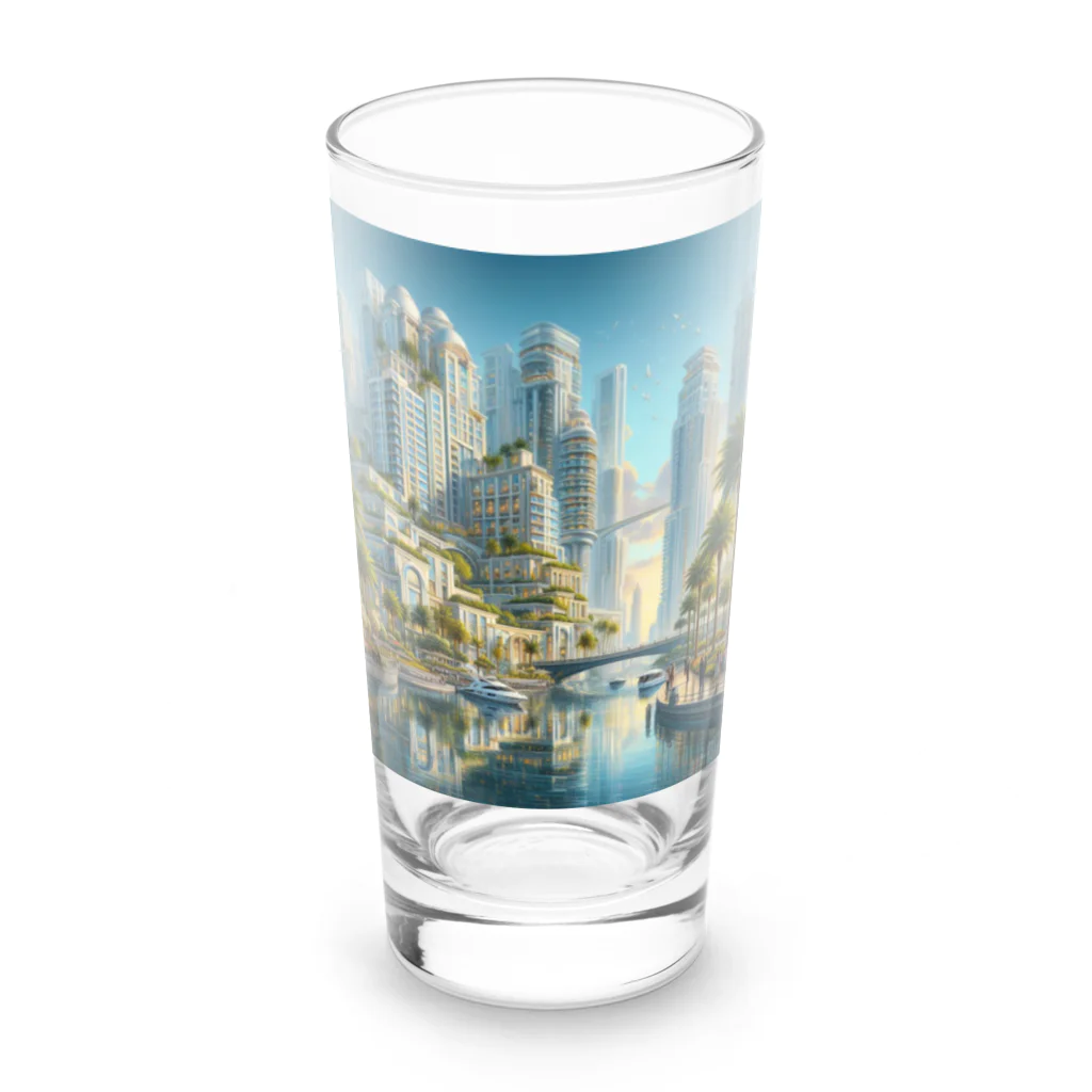 ハッピーハッピープラザ！のウォーターフロント Long Sized Water Glass :front