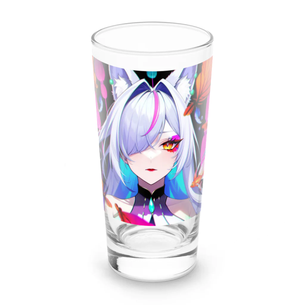 momonekokoの獣耳を持つ美しい女性 Long Sized Water Glass :front